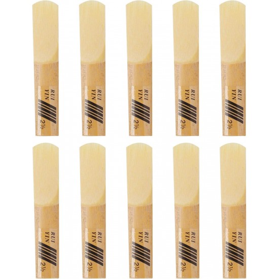 Pimoys 10 Pack Traditional Bb Clarinet Reeds with Plastic Box