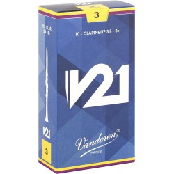 Vandoren CR803 Bb Clarinet V21 Reeds，ability to handle large interval leaps efficiently with an even rich tone.