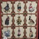 1999 NEW Christopher Radko LIBRARY 12 DAYS OF CHRISTMAS ORNAMENTS Tapestry Throw