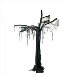 7.5 ft. Black & Gray Spooky Ghost Tree Standing Halloween Decoration