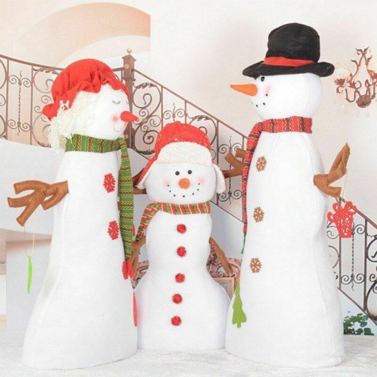 Snowman Child Man Christmas Decoration Foam Parental Suit Dolls Family Window