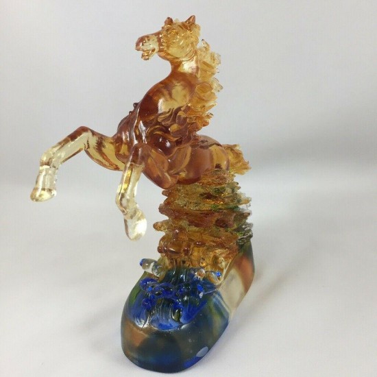 Amore Jewell Soaring aspirations Horse Home ornament Gift Liuli Crystal Glass