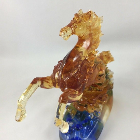 Amore Jewell Soaring aspirations Horse Home ornament Gift Liuli Crystal Glass