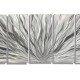 handmade Silver Etched Metallic Wall art modern Design - By Jon Allen