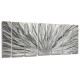 handmade Silver Etched Metallic Wall art modern Design - By Jon Allen