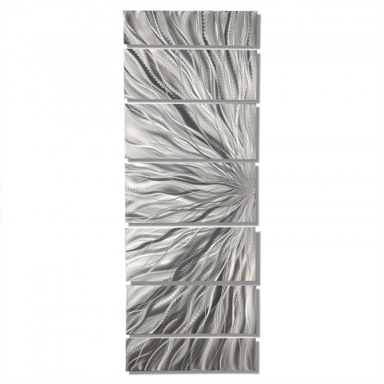 handmade Silver Etched Metallic Wall art modern Design - By Jon Allen