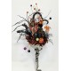 TALL SKELETON BOWL CENTERPIECE HALLOWEEN PARTY DECORATION ARRANGEMENT 33” TALL