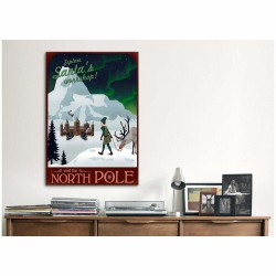 iCanvas ART  North Pole Christmas Canvas Print Wall Art  Small