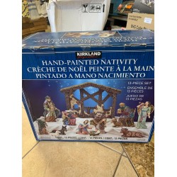 KIRKLAND SIGNATURE 13 PC. HAND PAINTED NATIVITY SET *NIOB*