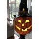 Pumpkin-Head Jack-O-Lantern LED Light Up Pedestal Lamp Halloween Huge 20