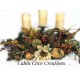 Fall Floral Arrangement Decorated 3 Arm Candleholder Centerpiece