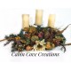 Fall Floral Arrangement Decorated 3 Arm Candleholder Centerpiece