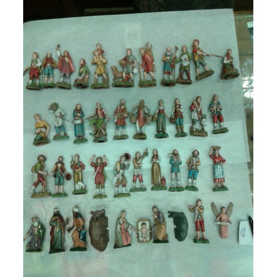 41 nativity shepherds crib pastori landi 10 cm plastica moranduzzo italy