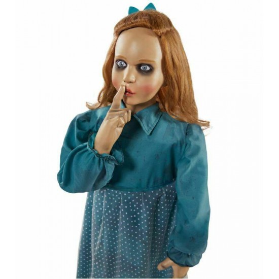 New 3.8' Tall Creepy Little Girl Talking Moving Animatronic Halloween Decoration