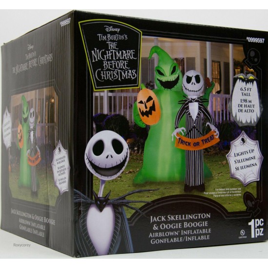 Jack Skellington Oogie Boogie Nightmare Before Christmas Airblown Inflatable