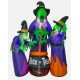 Home Accents 6 Ft LED Fire and Ice Cauldron Witches Trio Inflatable New