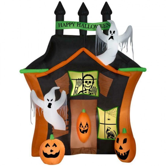 Halloween Gemmy 9 ft Haunted Ghost House Scene Airblown Inflatable NIB