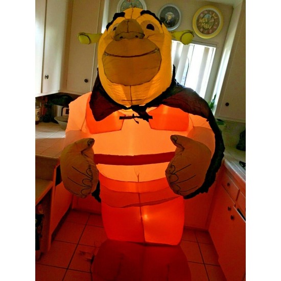 SHREK OGRE GEMMY  AIRBLOWN INFLATABLE HALLOWEEN. 8 FT. With BANNERS.