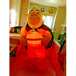 SHREK OGRE GEMMY  AIRBLOWN INFLATABLE HALLOWEEN. 8 FT. With BANNERS.