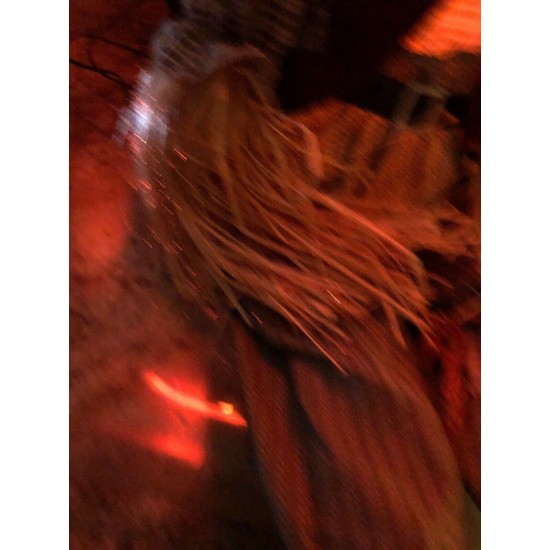 54” Fiber Optic Scarecrow Pumpkin Witch Hat JOL Fall Hay Halloween Trendmasters