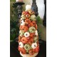 NEW FALL THANKSGIVING HALLOWEEN VELVET PUMPKINS 17” TREE CENTERPIECE TABLE DECOR