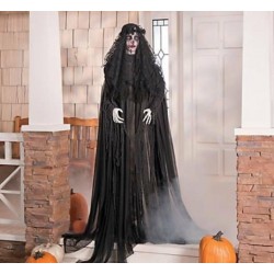 Halloween Party Haunted House Decor Mourning Glory w/ Flashing Red Eyes