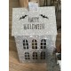 Martha Stewart Galvanized Haunted House Halloween Light Up Set Of Three Chic