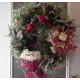 WINTER SNOWMAN COUNTRY FARMHOUSE CARDINALS EVERGREENS WREATH DOOR DECOR