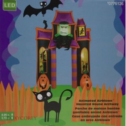 8Ft Animatronic Lighted Haunted House Archway Halloween Airblown Inflatable Yard