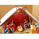 Vintage LARGE 14-Piece Lighted Musical Nativity Scene Creche Italy Silent Night