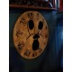 Halloween , Moon, Clock, Face, Wood , Metal Handles,