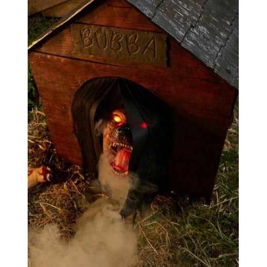 2.8' Possessed Dog & Doghouse Motion Activated Animatronic Halloween Decoration