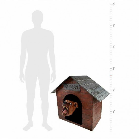 2.8' Possessed Dog & Doghouse Motion Activated Animatronic Halloween Decoration