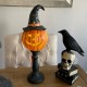 Pumpkin-Head Jack-O-Lantern LED Light Up Pedestal Lamp Halloween Huge 20