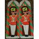 (2) Vintage Holiday House Door & Wall Plaque 3D Hanging Retro Toy Soldier 48