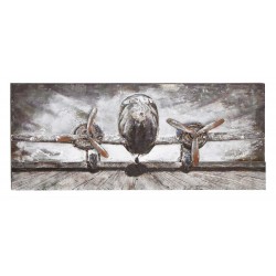 Unique Wood Metal Panel Wall Art Airplane Runway Home Accent D�cor 38561