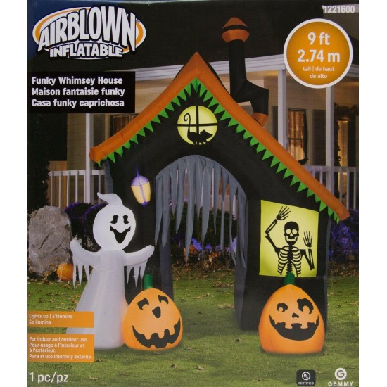 Gemmy Halloween 9 ft Funky Whimsey Haunted House Airblown Inflatable NIB