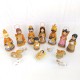 Vtg Hand Made Painted Clay Russian Doll Christmas Nativity Set Figurines