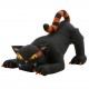 HALLOWEEN INFLATABLE DECOR 6 Ft Black Cat Striped Tail LED Lights Animated