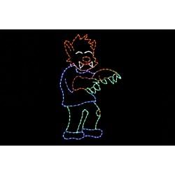 Werewolf LED light metal wire frame Halloween outdoor display decoration