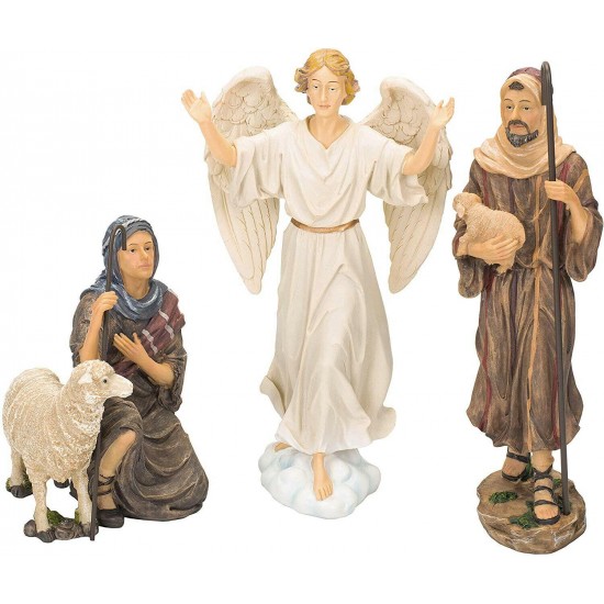 Nativity Scene Set 11-Piece 7-Inch Christmas Baby Jesus Holy Family Three Kings