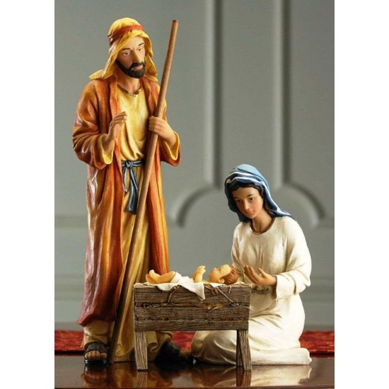 Nativity Scene Set 11-Piece 7-Inch Christmas Baby Jesus Holy Family Three Kings