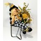 FALL SCARECROW LARGE WOOD BENCH ARRANGEMENT AUTUMN THANKSGIVING CENTERPIECE NEW