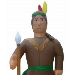 7.9' Halloween Thanksgiving American Indian Lighted Airblwon Inflatable Yard Dec