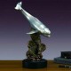 Treasure of Nature Beluga Whale Pewter Tone Resin 18 Tall