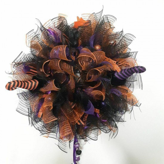 Witch Halloween Door Wreath