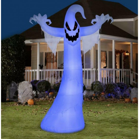 12 ft Inflatable Airblown Ghoul Ghost Short Circuit Light Effect Halloween Decor