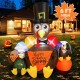 YUNLIGHTS 6FT Thanksgiving Inflatable, Colorful Thanksgiving Outdoor Decoration