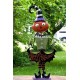 5ft Tall Metal Pumpkin Head Witch 'Happy Halloween' Figurine Decoration