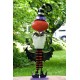 5ft Tall Metal Pumpkin Head Witch 'Happy Halloween' Figurine Decoration